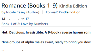 Love by Numbers (Books 1 to 9) before promotion