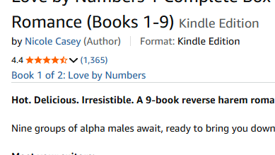 Love by Numbers (Books 1 to 9) after promotion